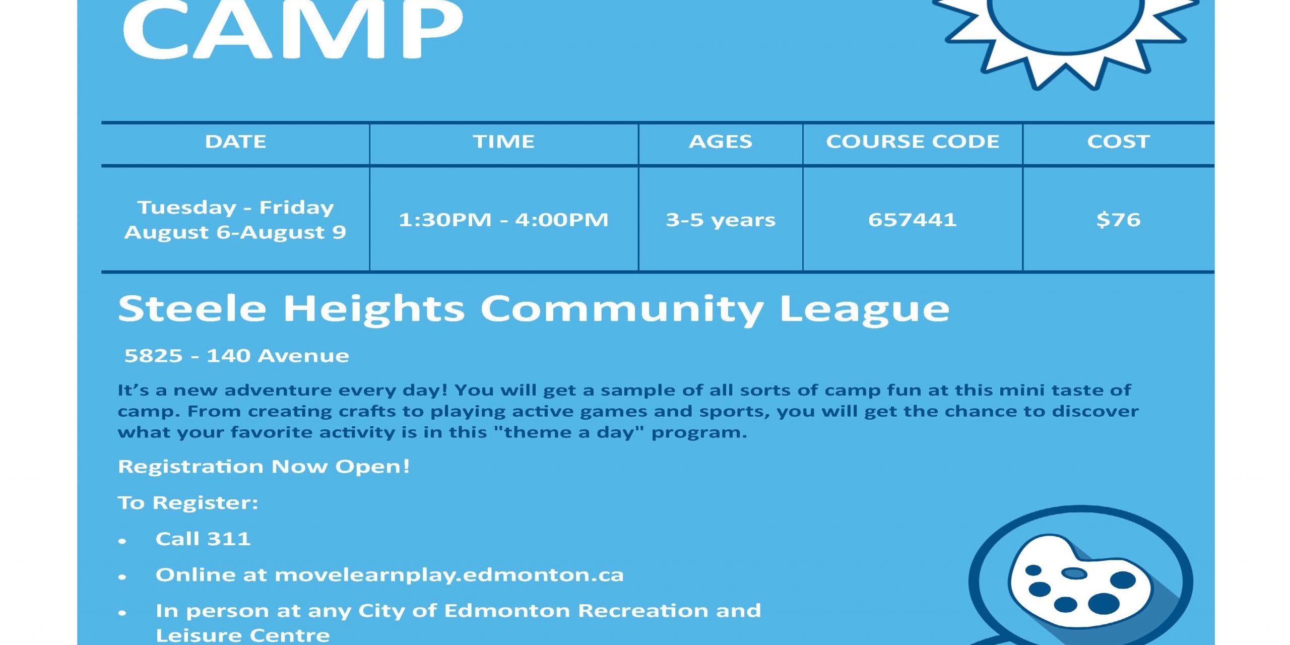 Steele Heights – Mini Taste of Camp
